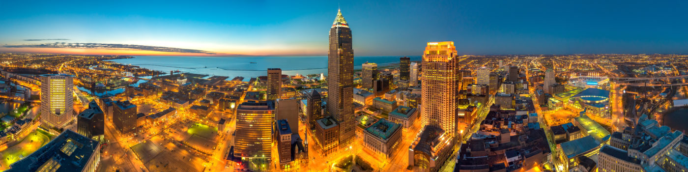 360 Degree Panoramic View of Ceveland Ohio from the Terminal Tower